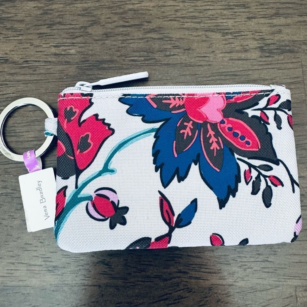 Vera Bradley Lighten Up Vineyard Floral Zip ID Case